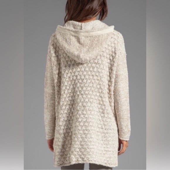 Free People | Women’s tan/cream Turn Up The Sun hooded toggle sweater coat Sz XS - Picture 7 of 17